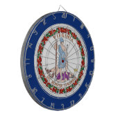 米国バージニア州旗と共にダーツボード ダーツボード (正面左)