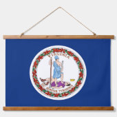 米国バージニア州旗を持つウォール・タペストリー州 吊り下げ型タペストリー (正面)