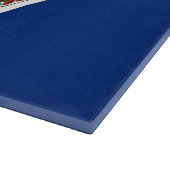 米国バージニア州旗を持つガラス製カッティングボード カッティングボード (角)