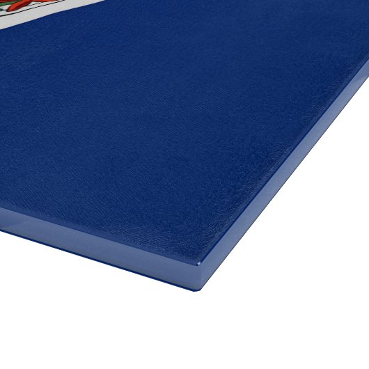 米国バージニア州旗を持つガラス製カッティングボード カッティングボード (角)