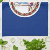 米国バージニア州旗を持つキッチンタオル キッチンタオル (折り畳み)