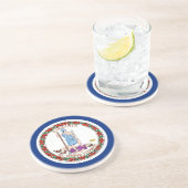 米国バージニア州旗を持つコースター コースター (側面)