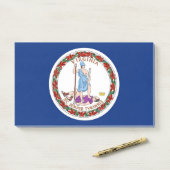 米国バージニア州旗を持つノート ポストイット (デスク)