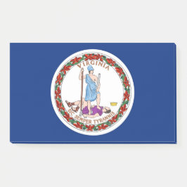 米国バージニア州旗を持つノート ポストイット