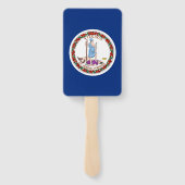 米国バージニア州旗を持つハンドファンのセット ハンドファン (裏面)