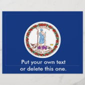 米国バージニア州旗を持つフライヤー チラシ (正面)