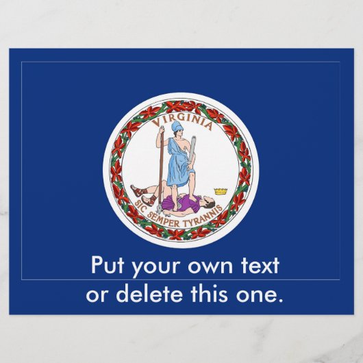 米国バージニア州旗を持つフライヤー チラシ (正面)