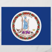 米国バージニア州旗を持つフライヤー チラシ (裏面)