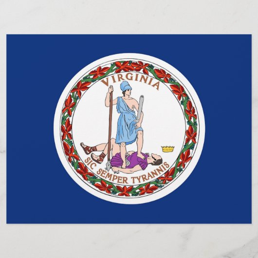 米国バージニア州旗を持つフライヤー チラシ (裏面)