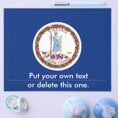 米国バージニア州旗を持つフライヤー チラシ (シングル)