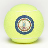 米国バージニア州旗を持つペン・テニスボール テニスボール (正面)