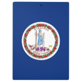 米国バージニア州旗を持つ愛国的なクリップボード クリップボード (裏面)