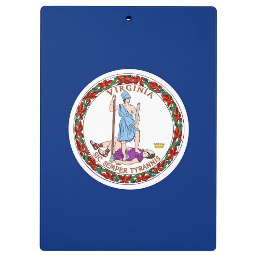 米国バージニア州旗を持つ愛国的なクリップボード クリップボード (裏面)