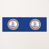 米国バージニア州旗を持つ愛国的なヨガマット ヨガマット (裏面(横))