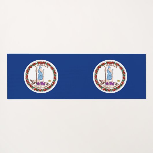 米国バージニア州旗を持つ愛国的なヨガマット ヨガマット (裏面(横))