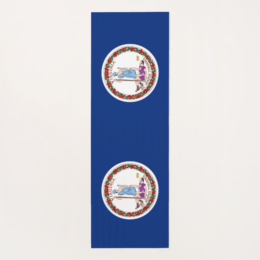 米国バージニア州旗を持つ愛国的なヨガマット ヨガマット (裏面)