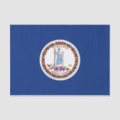 米国バージニア州旗を持つ愛国的ティッシュペーパー 薄葉紙 (正面)