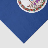 米国バージニア州旗を持つ愛国的ティッシュペーパー 薄葉紙 (詳細)