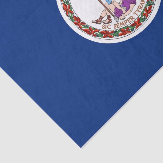 米国バージニア州旗を持つ愛国的ティッシュペーパー 薄葉紙 (詳細)