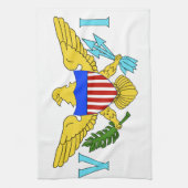米国バージン諸島の旗 キッチンタオル (縦)