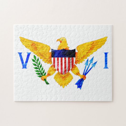 米国バージン諸島の旗 ジグソーパズル (横)