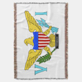 米国バージン諸島の旗 スローブランケット (正面縦)