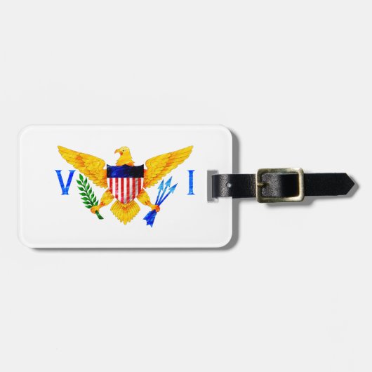 米国バージン諸島の旗 ラゲッジタグ (正面横)