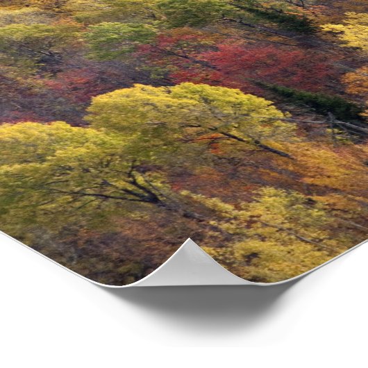 米国バーモント州の秋の風景2 ポスター (角)