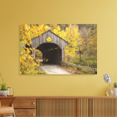 米国バーモント州カバーブリッジ2 キャンバスプリント (インサイチュ (リビング))