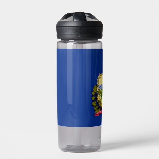 米国バーモント州州旗の付いたウォーターボトル ウォーターボトル (正面)