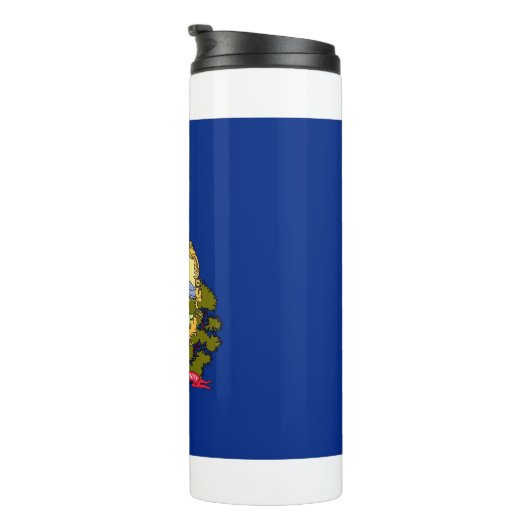 米国バーモント州旗を持つサーマルタンブラー タンブラー (回転右)