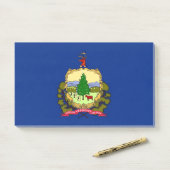 米国バーモント州旗を持つノート ポストイット (デスク)