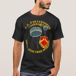 米国パラトパー第20戦321戦場砲兵DUI Tシャツ