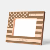 米国パーソナライズされたモットアメリカ国旗 レーザー彫刻フレーム (左)