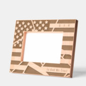 米国パーソナライズされたモットーとアメリカ国旗の芸術 レーザー彫刻フレーム (左)