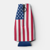 米国パーソナライズされた国旗の星とストライプクーラーボックス ボトルクーラー (裏面)