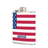 米国パーソナライズされた国旗の星とストライプ フラスク (左)