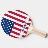 米国パーソナライズされた国旗の星とストライプ 卓球ラケット (横)