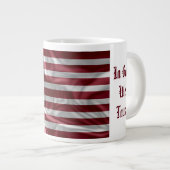 米国パーソナライズされた国旗の赤、白いストライプ星の青 ジャンボコーヒーマグカップ (正面右)