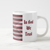 米国パーソナライズされた国旗の赤、白いストライプ星の青 ジャンボコーヒーマグカップ (右)