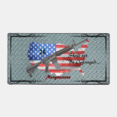 米国パーソナライズされた国旗AR15を侵害してはならない デスクマット (正面)