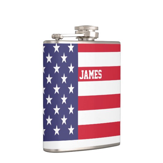 米国パーソナライズされた州統一された国旗 フラスク (右)