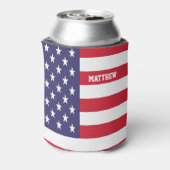 米国パーソナライズされた州統一された国旗 缶クーラー (缶裏面)