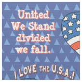 米国パーソナライズされた愛国的デザイン ファブリック (クローズアップ)