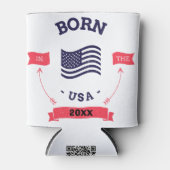 米国パーソナライズされた生まれ愛国的クーラーボックス 缶クーラー (正面)
