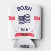 米国パーソナライズされた生まれ愛国的クーラーボックス 缶クーラー (裏面)