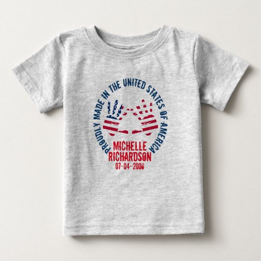 米国パーソナライズされた製 ベビーTシャツ (正面)