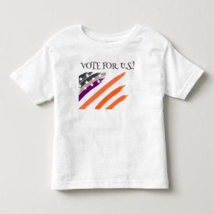 米国パーソナライズされた/米国の選挙投票明るい子ども トドラーTシャツ
