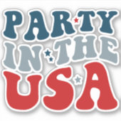 米国パーティー- 7月4日 シール (正面)