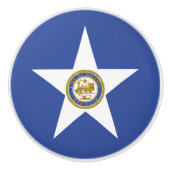 米国ヒューストン州旗とセラミックノブの引っ張り セラミックノブ (正面)